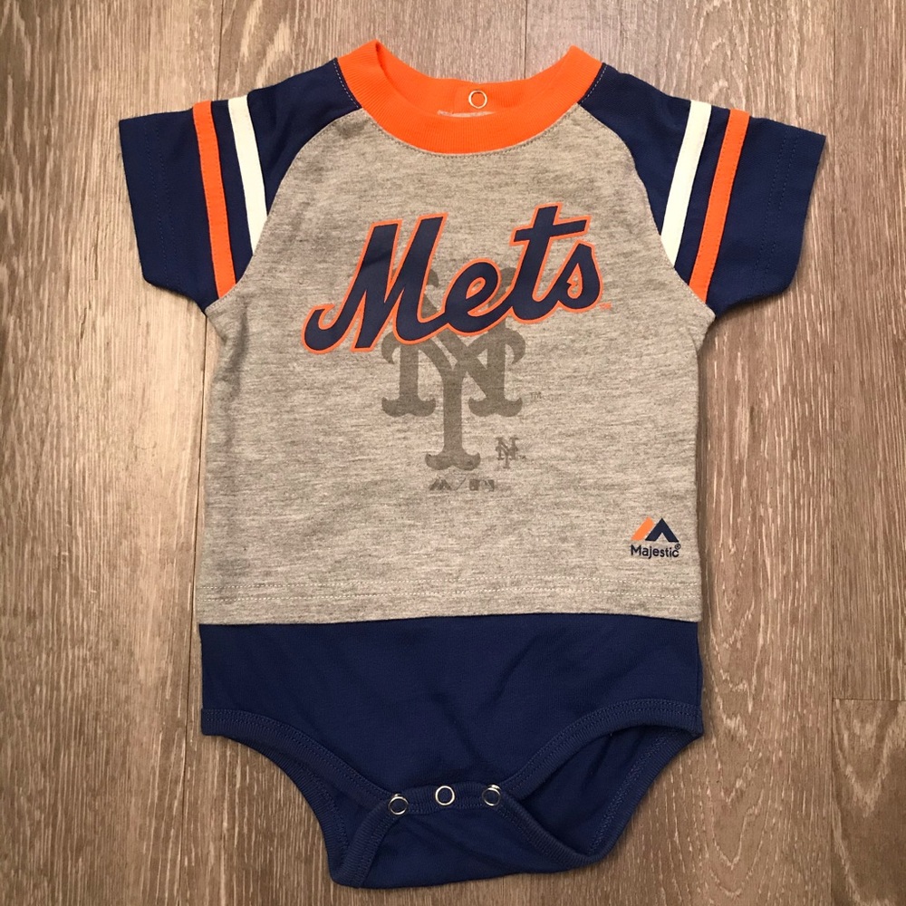 Majestic New York Mets Onesie Baby Size 6/9 Months